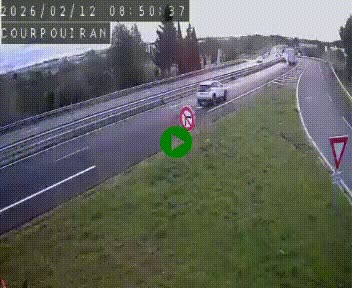 Caméra routière France - N109, Courpouiran - La plaine, en direction de Clermont l'Hérault, à la sortie de Montpellier