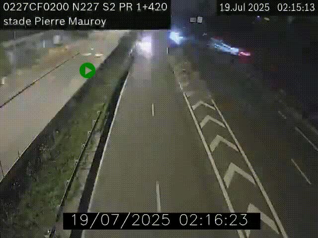 Webcam à hauteur du Stade Pierre Mauroy à Villeneuve d'Ascq sur la N227. Vue orientée vers Mons-en-Baroeul