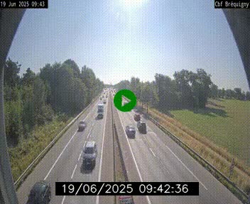 Webcam sur le périphérique de Rennes (N136) à hauteur du quartier Bréquigny, au sud de la ville