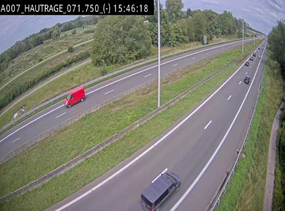Webcam autoroute Belgique - Hautrage - E19 - BK 71.7