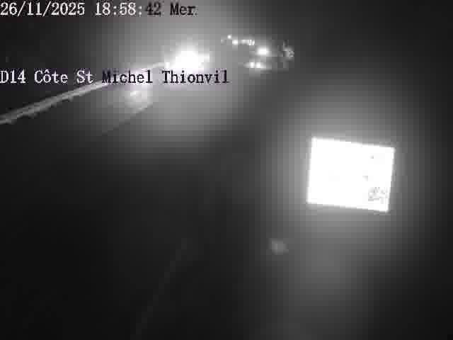 Webcam sur la D14, dans la côte Saint-Michel. Vue orientée vers Thionville