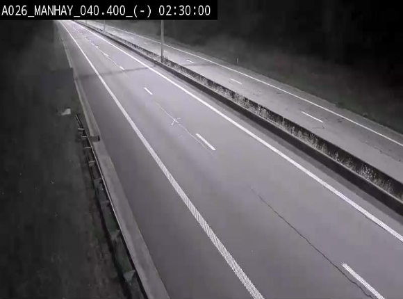 Webcam autoroute A26/E25 à hauteur de Manhay, après la jonction avec la N651 en direction de Liège - BK 40.4