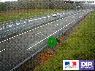Webcam autoroute sur l'A77 à hauteur de Pouilly-sur-Loire en direction de Nevers