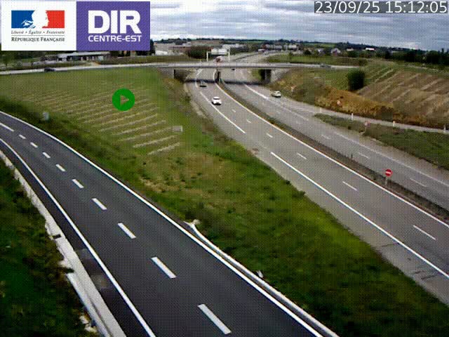 Webcam sur le contournement de Valence, sur la Nationale 7, caméra orientée vers Lyon