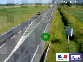 Webcam routière sur la RN7 à hauteur de Toulon-sur-Allier, entre Moulins et Vichy