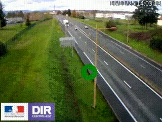 Webcam à Mably, à proximité de Roanne en direction de Moulins sur la N7