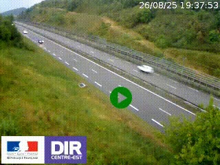 Webcam au niveau du col de Bois Clair à hauteur de Cluny sur la N79. Vue orientée vers Mâcon