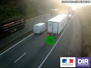 Caméra autoroutière sur l'A47 à hauteur de Givors, a proximité de Lyon. La webcam est orientée vers Lyon
