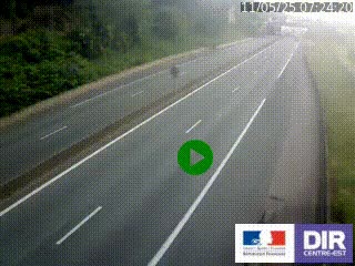 Caméra autoroutière sur l'A47 à hauteur de Givors, a proximité de Lyon. La webcam est orientée vers Lyon