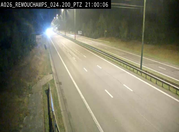 Webcam E25/A26 à Aywalle, à hauteur de Spa. Vue orientée vers Liège