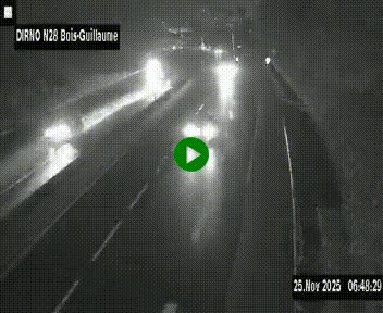 Webcam routière à hauteur de Bois-Guillaume en périphérie de Rouen. Vue orientée vers Rouen