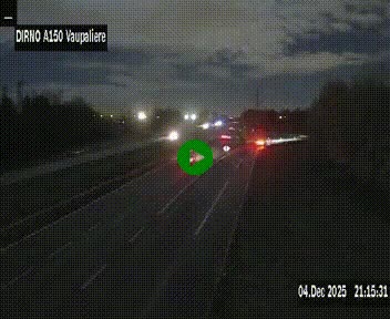 Webcam autoroute A150 à hauteur de La Vaupalière en périphérie de Rouen. Vue orientée vers Rouen