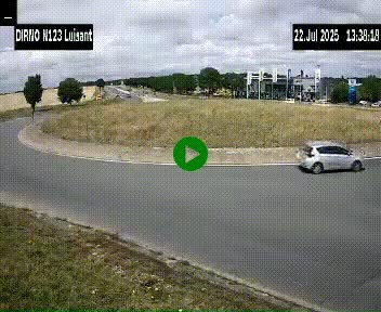Webcam en périphérie de Chartres sur la N123, à hauteur de Luisant. Vue orientée vers Chartres