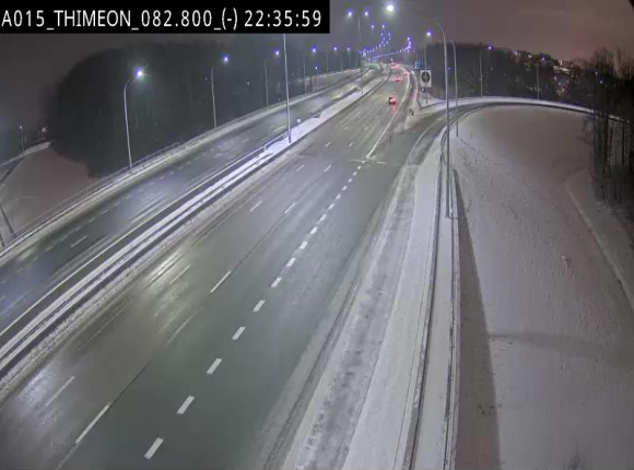 Caméra trafic Belgique - Thiméon - E42, jonction avec A54 (E420) direction La Louvière/Charleroi - BK 82.82