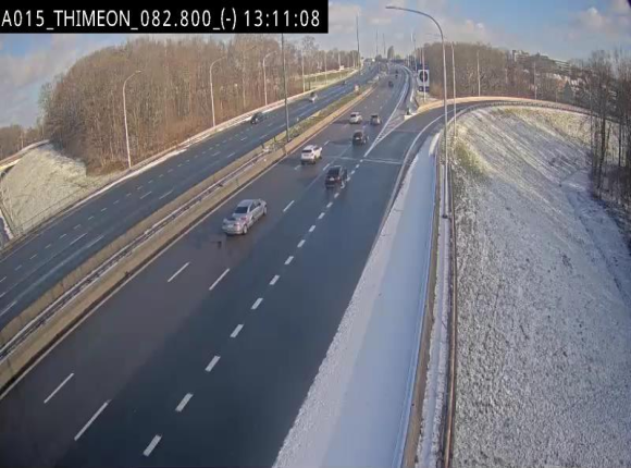 Caméra trafic Belgique - Thiméon - E42, jonction avec A54 (E420) direction La Louvière/Charleroi - BK 82.82