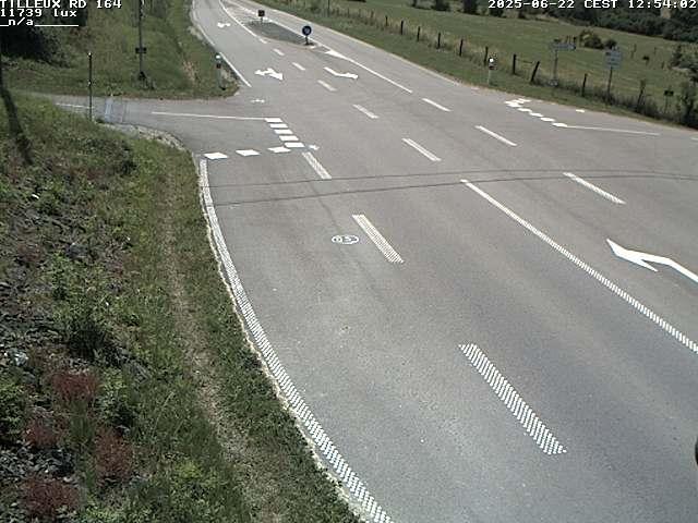 Webcam sur la RD164 à Tilleux. Vue orientée vers Neufchâteau