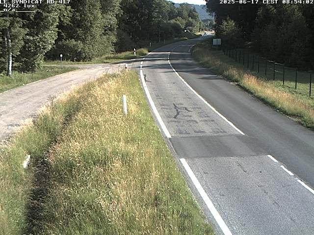 Webcam dans les Vosges dans la commune du Syndicat sur la D417 sur la route de Gerardmer
