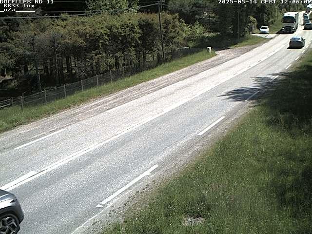 Webcam à 424 mètres d'altitude dans la Tranchée de Docelles dans les Vosges, à proximité d'Epinal sur la route de Gerardmer (D11)