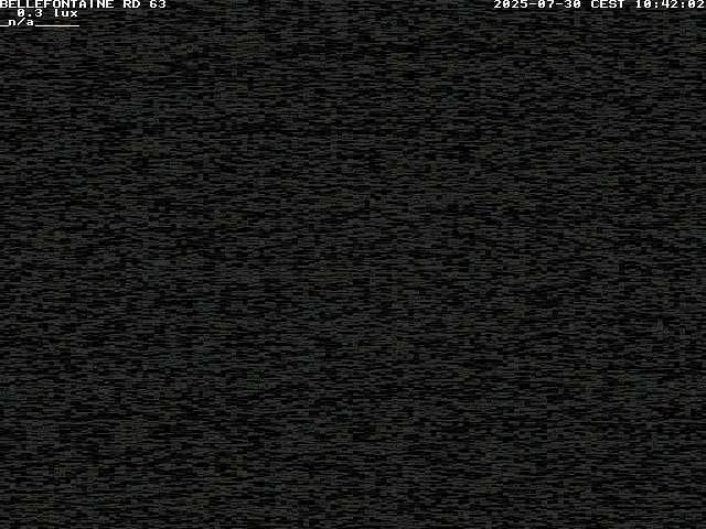 Webcam à Bellefontaine dans les Vosges à 552 mètres d'altitude sur la D63, à la jonction avec la D20A