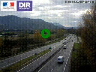 Caméra trafic à Meylan sur la Rocade-Sud de Grenoble en direction d'Aix-en-Provence
