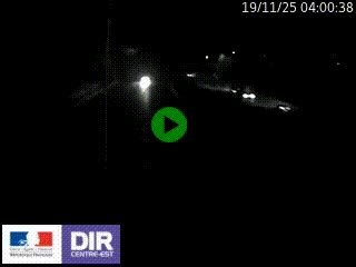 Caméra autoroute sur A6 - Valvert, près de Lyon, en direction de Paris, à hauteur de la sortie 36 Porte du Valvert