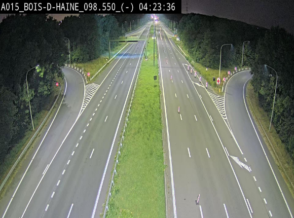 Webcam autoroute Belgique - Bois d'Haine - E42 - BK 98.6