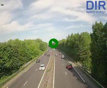 Webcam sur le périphérique de Caen (N814) à l'est de la ville, à Mondeville hauteur de la sortie 2, Presqu'île-Rives de l'Orne, au bout de l'autoroute A13