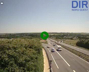 Webcam au début de l'A84 sur le périphérique Ouest de Caen (N814) à hauteur de la sortie 9, Porte de Bretagne