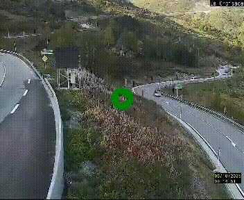 Webcam au carrefour de la croisade, à la jonction entre la N22 et la N320, avant le poste de douane franco-andorrane. Webcam à 1790 mètres d'altitude