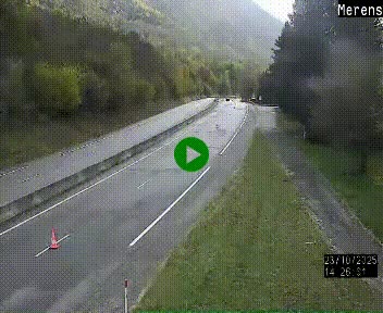 Webcam Ax-les-Thermes sur N20, en direction d'Andorre