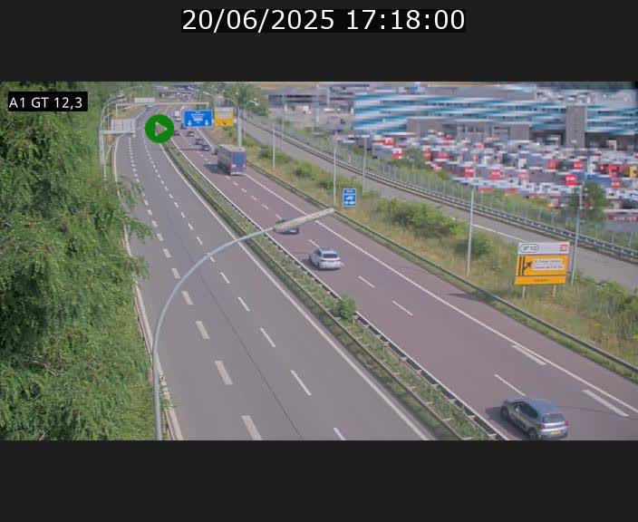 Traffic live webcam Luxembourg Senningerberg - A1 direction Allemagne - BK 12.3