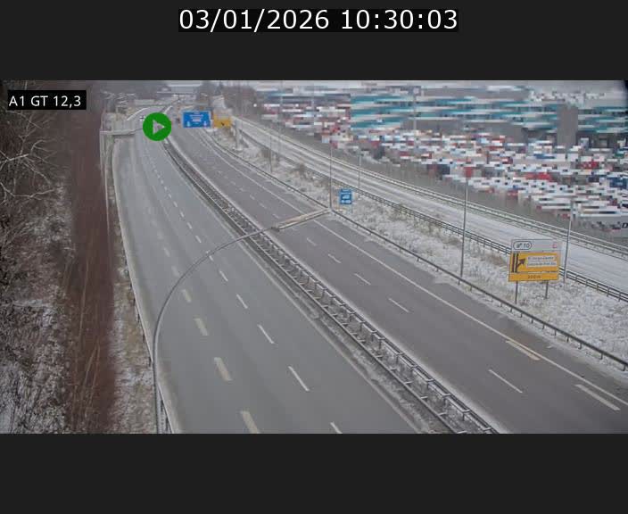 Traffic live webcam Luxembourg Senningerberg - A1 direction Allemagne - BK 12.3