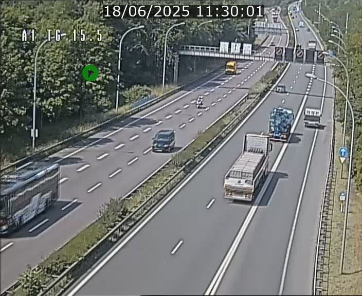 Traffic live webcam Luxembourg Munsbach - A1 direction Luxembourg - BK 15.5