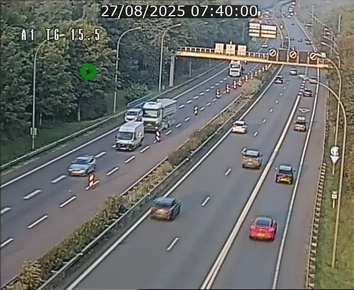 Traffic live webcam Luxembourg Munsbach - A1 direction Luxembourg - BK 15.5