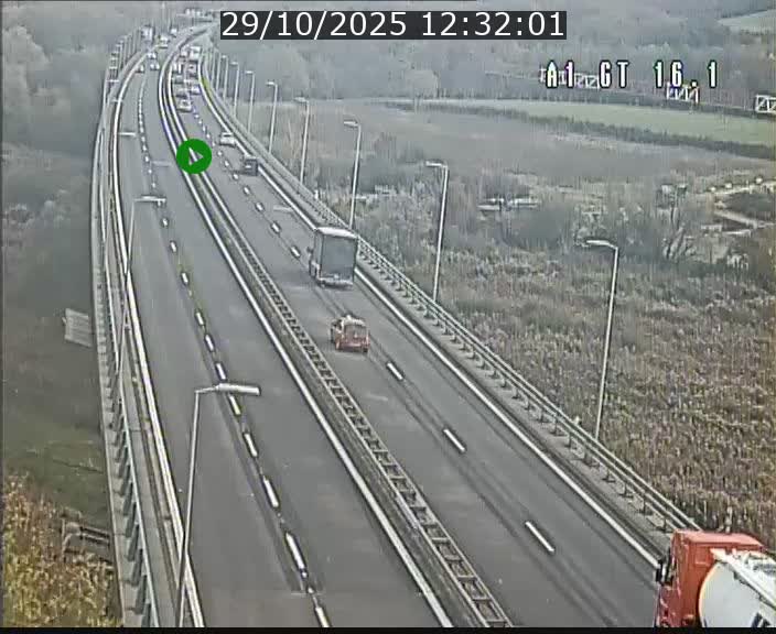 Traffic live webcam Luxembourg Niederanven - A1 direction Allemagne - BK 16.1