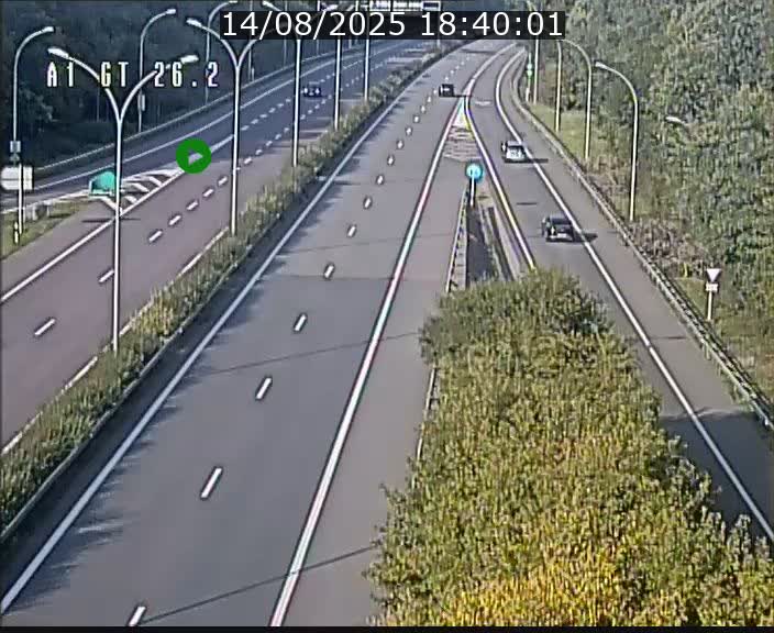 Traffic live webcam Luxembourg Grevenmacher - A1 direction Allemagne - BK 26.2