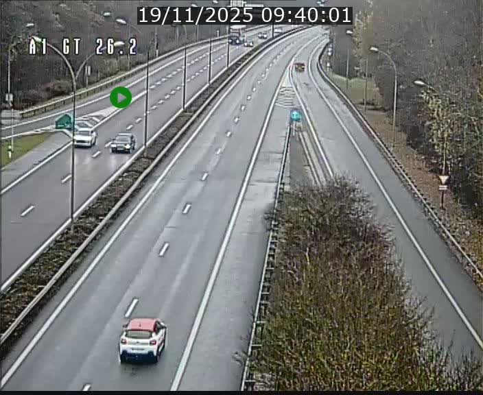 Traffic live webcam Luxembourg Grevenmacher - A1 direction Allemagne - BK 26.2
