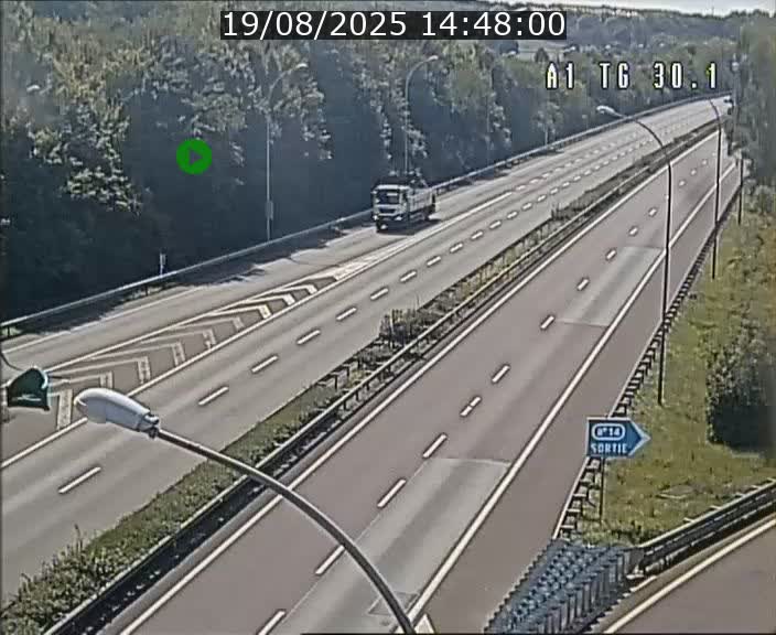Traffic live webcam Luxembourg Grevenmacher - A1 direction Luxembourg - BK 30.1