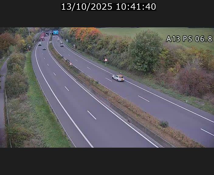 Traffic live webcam Luxembourg Ehlerange - A13 direction Esch-sur-Alzette - BK 6.8