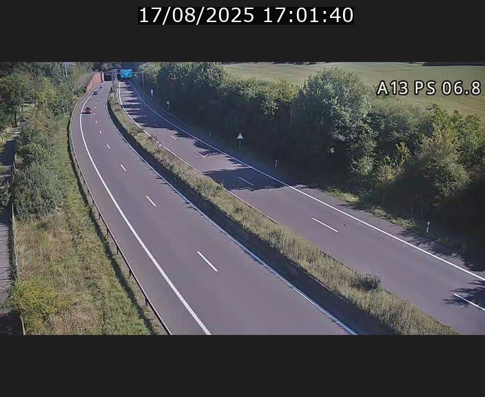 Traffic live webcam Luxembourg Ehlerange - A13 direction Esch-sur-Alzette - BK 6.8