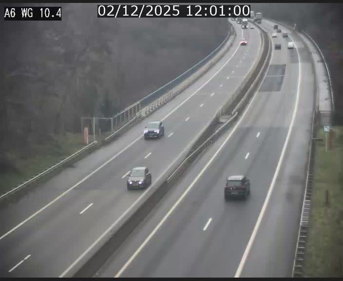 Traffic live webcam Luxembourg Mamer - A6 - BK 10.4 - direction Luxembourg/France/Allemagne