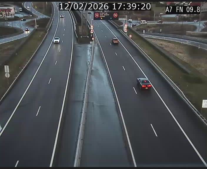 Caméra trafic Luxembourg - A7, Tunnel Gousselerbierg, sortie sud, direction rond-point Lorentzweiler (BK 9.9)
