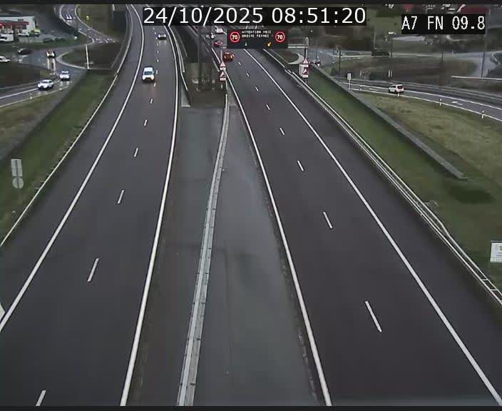 Caméra trafic Luxembourg - A7, Tunnel Gousselerbierg, sortie sud, direction rond-point Lorentzweiler (BK 9.9)