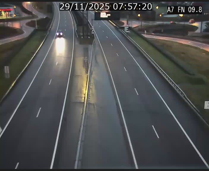 Caméra trafic Luxembourg - A7, Tunnel Gousselerbierg, sortie sud, direction rond-point Lorentzweiler (BK 9.9)