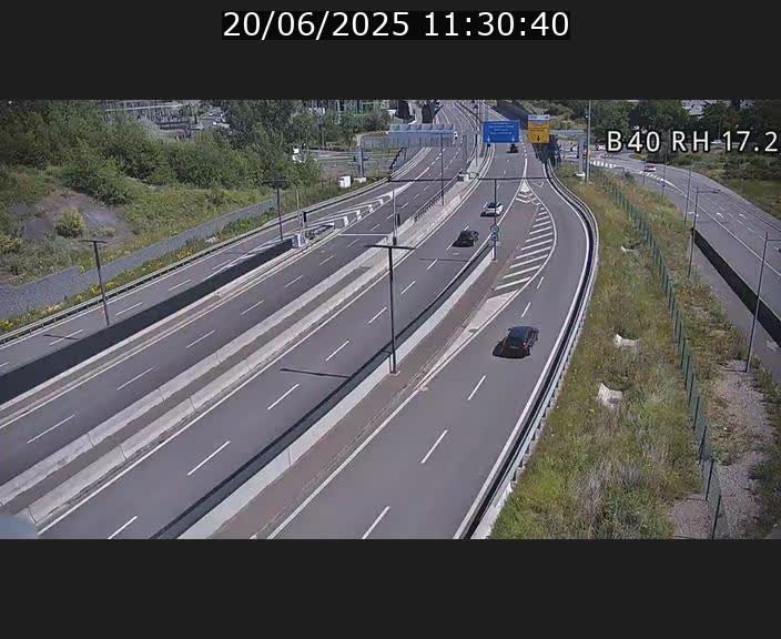 Webcam sur le contournement d'Esch Belval à hauteur de la sortie Université de Luxembourg. Vue orientée vers Luxembourg