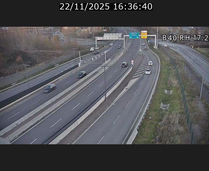 Webcam sur le contournement d'Esch Belval à hauteur de la sortie Université de Luxembourg. Vue orientée vers Luxembourg