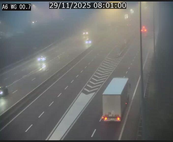 Traffic live webcam Luxembourg Croix de Cessange - A6 - BK 0.7 - direction A3 France