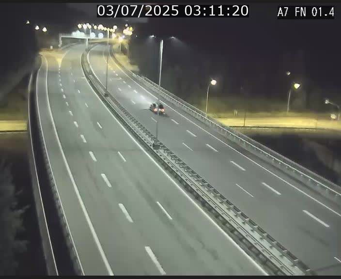 Caméra autoroute Luxembourg A7 - Tunnel Stafelter - direction Echangeur Grünewald