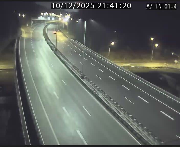 Caméra autoroute Luxembourg A7 - Tunnel Stafelter - direction Echangeur Grünewald