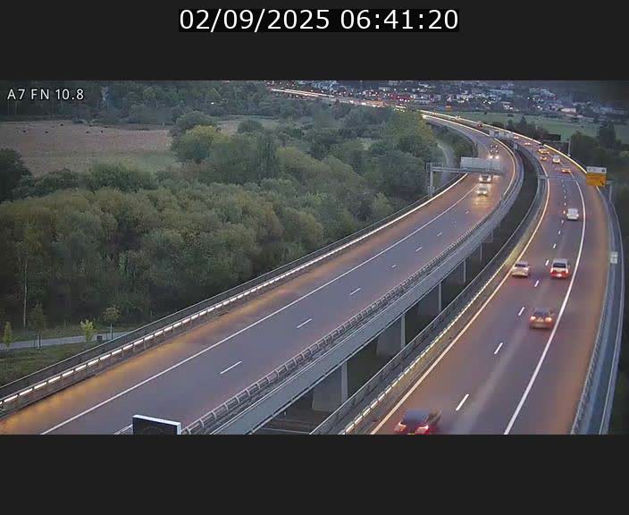 Caméra trafic Luxembourg - A7, Tunnel Gousselerbierg, sortie sud, direction rond-point Lorentzweiler (BK 10.8)